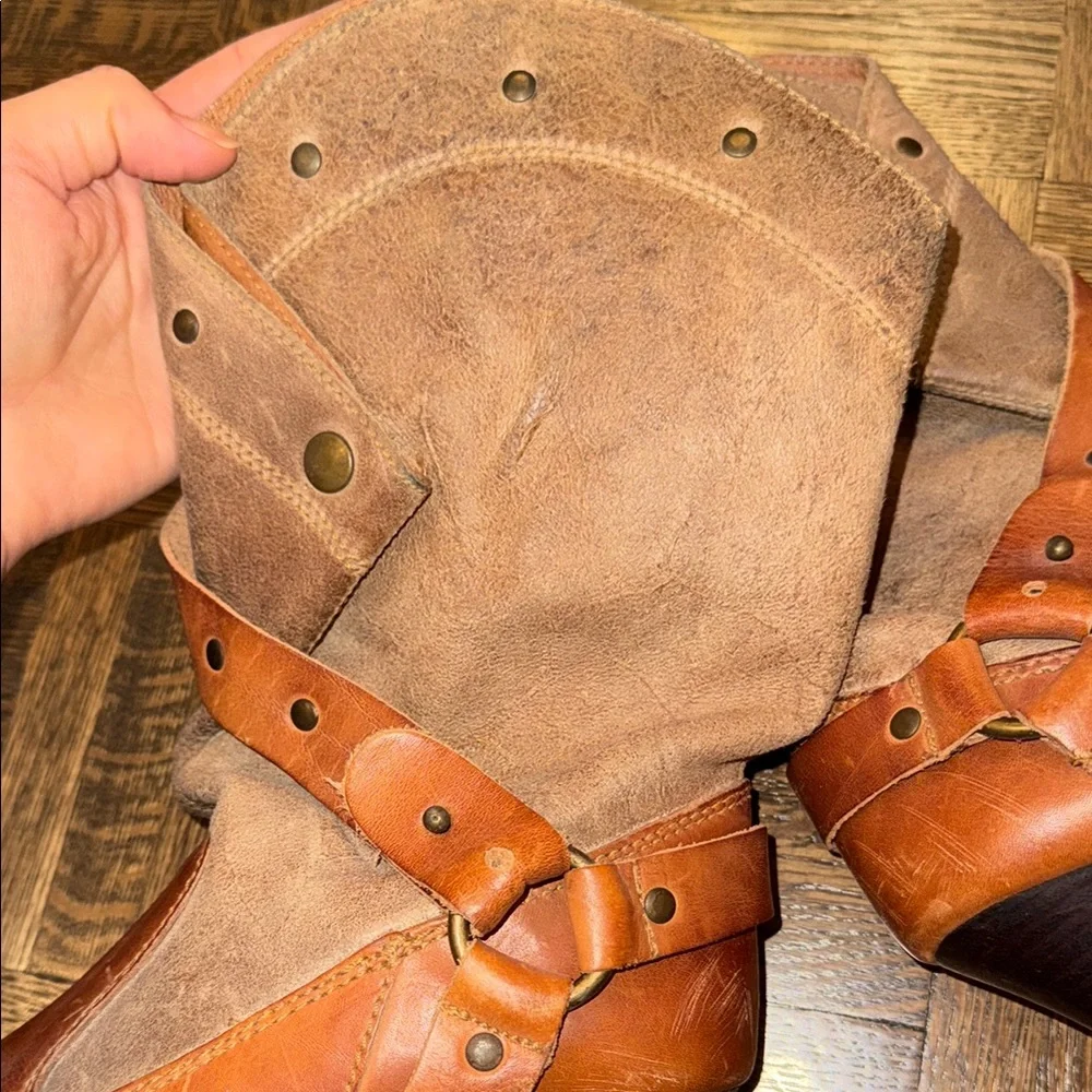 Diesel Brown Tan Leather & Suede Women's Boots size 37 - Picture 7 of 7
